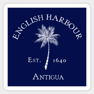 English Harbour Antigua Vintage Palm Sticker